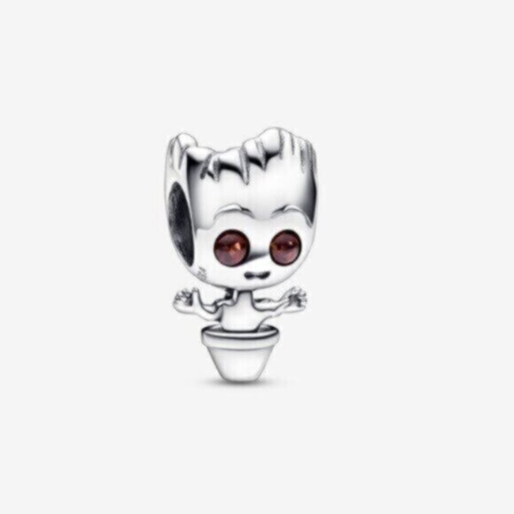 Pandora Silver Baby Groot Charm with Brown Eyes